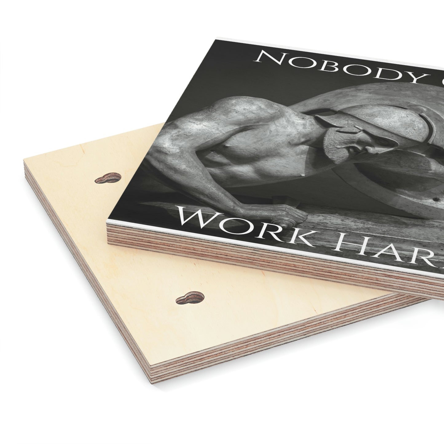 Nobody Cares Work Harder : Wood Canvas